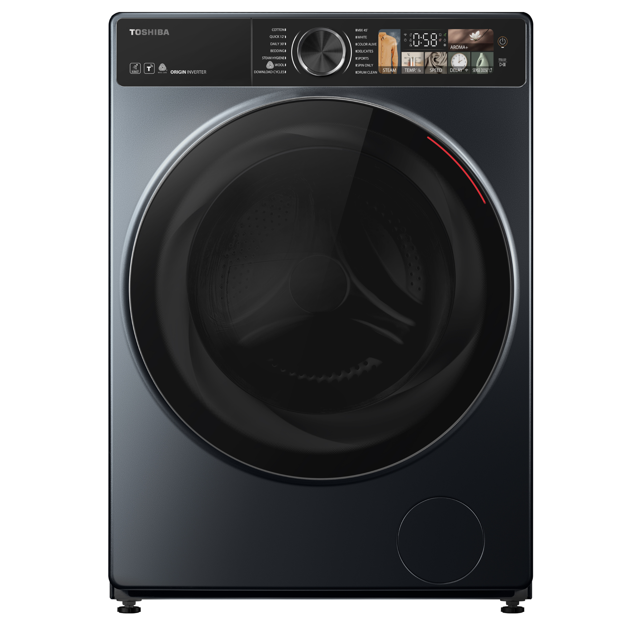 Toshiba 10.5 Kg Front Load Smart Inverter Washing Machine & 7kg Dryer - TW-T25BZU115MWS-MGR - TW-T25BZU115MWS(MG)
