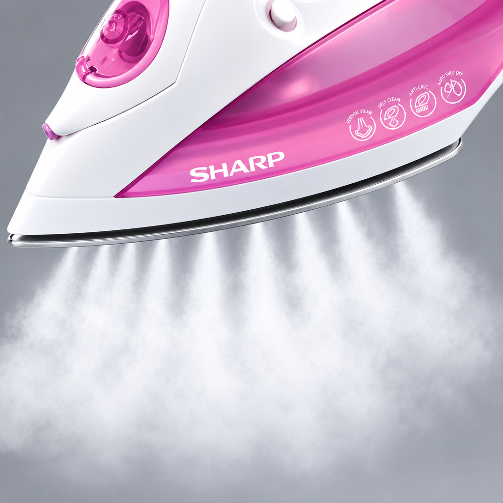 Sharp 2000W Steam Iron with 300ml Water Tank - EI-SH21-P3