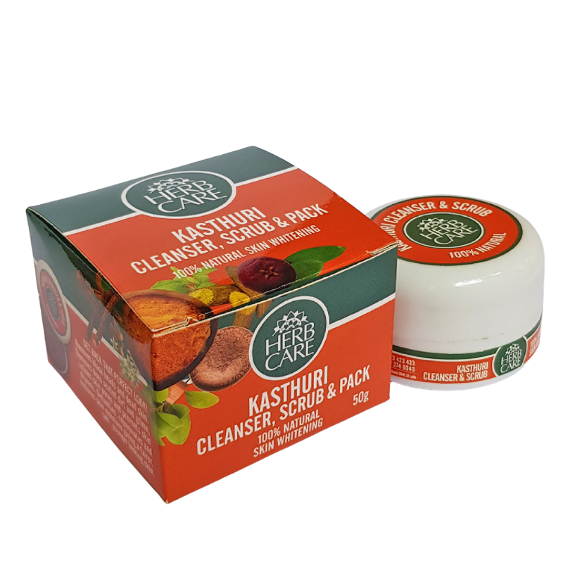 Herb Care Kasturi Cleanser, Scrub & Pack 50g - HCKP50